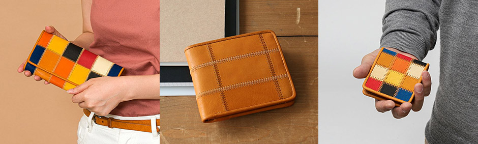 豊富なサイズ展開の革財布
