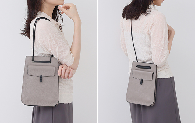 TOMOE レザーショルダーバッグ 2WAY サコッシュ