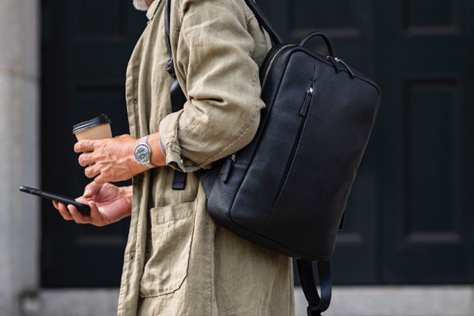 レザーバッグ シボ革