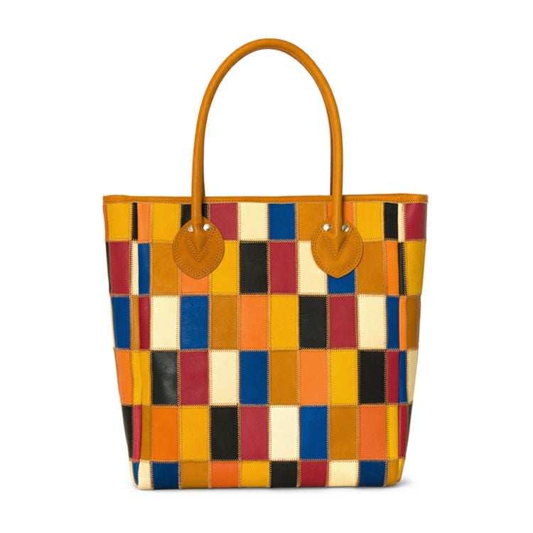 レザートートバッグ トート縦型 マルチカラー