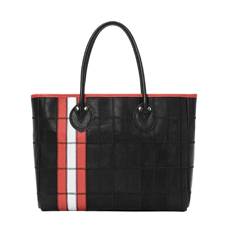 レザートートバッグ トート横型 ライン