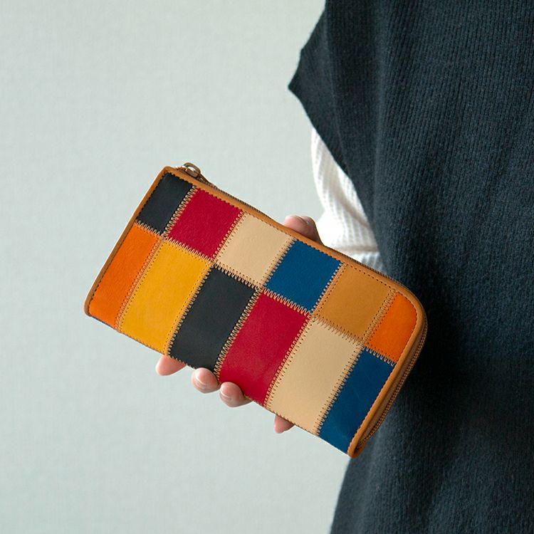 L字ファスナー長財布 マルチカラー DPC804MTW