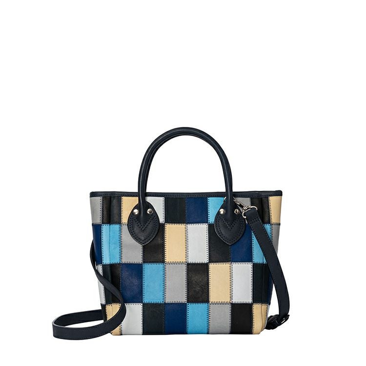 トート縦型 マルチカラー ブルーマルチ