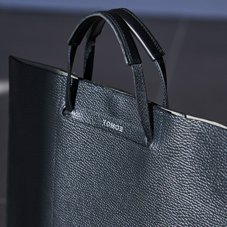 TOMOE ブラックレザー2wayトートバッグ 楽天市場】TOMOE トモエ 2WAYトートバッグ レザー 本革 ブラック シボ