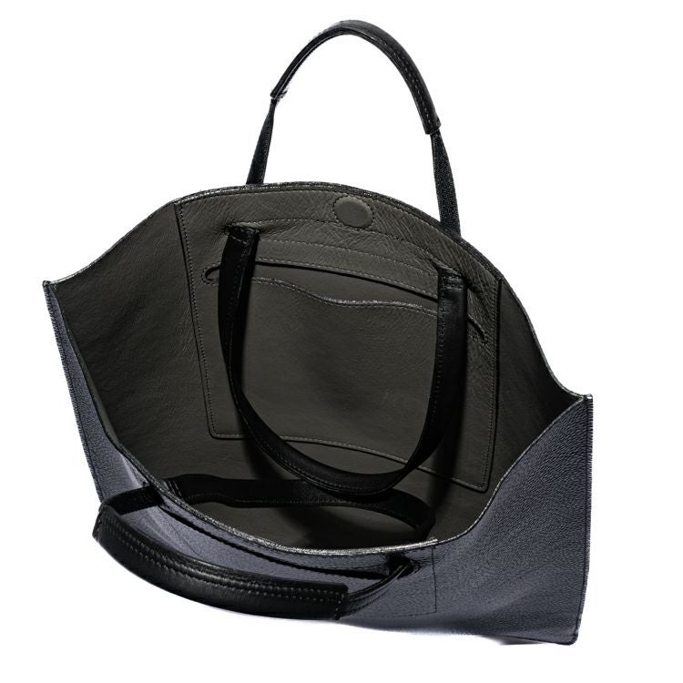 TOMOE ブラックレザー2wayトートバッグ 楽天市場】TOMOE トモエ 2WAYトートバッグ レザー 本革 ブラック シボ