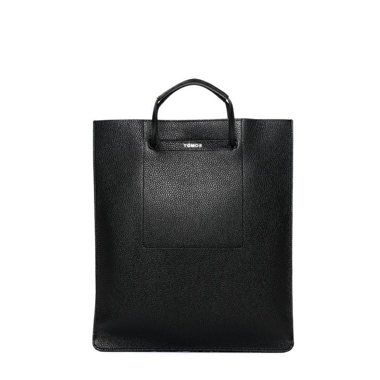 TOMOE ブラックレザー2wayトートバッグ 楽天市場】TOMOE トモエ 2WAYトートバッグ レザー 本革 ブラック シボ