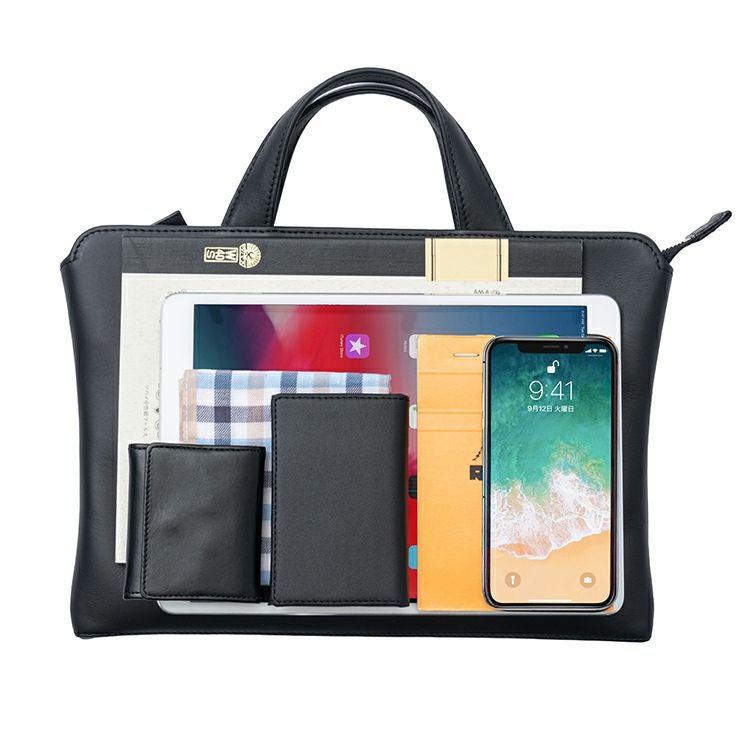TRION トライオン B5 マチなしブリーフ TRIONのB5ブリーフマチ無しバッグ DOCUMENT ｜送料無料|ブラック