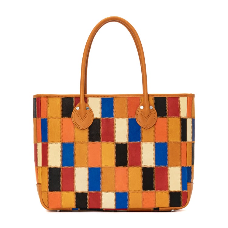 レザートートバッグ トート横型 マルチカラー